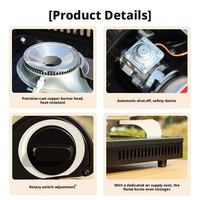 Réchaud à gaz butane portable pour le camping en plein air, cuisinière à cassette, brûleur à gaz portable pour pique-nique en extérieur