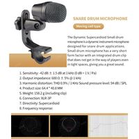 TNH DMB7-Kit d'instruments de batterie de studio entièrement métallique, microphone avec boîtier en aluminium pour cymbale de grosse caisse, performance sur scène