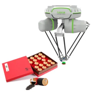 verpackt sortieren Delta Roboter 4-Achsen-Spin Roboter auswählen und platzieren von Speisen Nachtisch Snack Hotel Schokolade Tee-Caddy Roboterarm