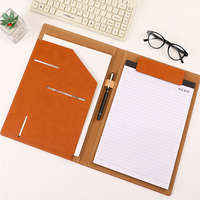 Carpeta de Archivos de Cuero PU Tamaño A4 con Logotipo Personalizado, Organizador de Documentos con Anillas, Portafolio con Clip y Bolsillo