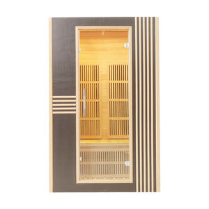 Sauna sec infrarouge en bois de cèdre rouge pour 2 personnes, design moderne, avec panneau de commande, pour utilisation en appartement - Product Image 1