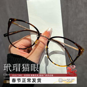 Gafas Gamax Cat Eye para Mujer, Protección Contra Luz Azul, Lentes de PC, Armazón Mediano Color Carey 25021 Danyang - Product Image 1