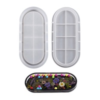 Moule en silicone ovale brillant classique 3D populaire et économique pour la fabrication de bougies, accessoires et boîtes de rangement