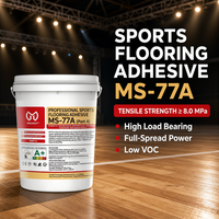 Adhésif polyuréthane bicomposant commercial pour revêtements de sol, colle PU pour l'installation de sols de gymnases et de sites sportifs intérieurs
