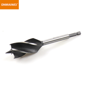 Brocas de taladro de madera con <span class=keywords><strong>punta</strong></span> de <span class=keywords><strong>tornillo</strong></span> de vástago hexagonal de 4 flautas personalizadas OEM para perforación de carpintería - Product Image 4