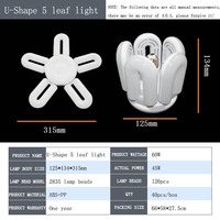 Lampe led E27 pliable en forme de U, ventilateur à énergie, design tendance, ampoule 2835 SMD B22, ventilateur de plafond