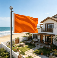 Drapeau orange uni, bannière en polyester orange uni pour la décoration extérieure et intérieure, les événements, les sports