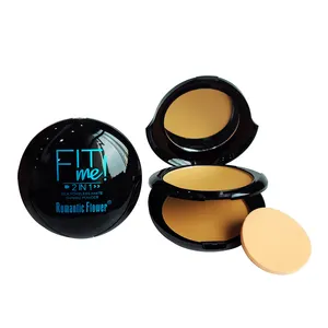New design makeup full coverage waterproof fit me face compact pressed powder for dark skin