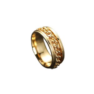 Gioielli Hip Hop, Catena in Acciaio Inossidabile Altamente Lucidata, Placcata in Oro 18K, Set Personalizzato di Collana e Bracciale a Catena Cubana per Uomo - Product Image 4