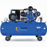 Compresseur d'air à piston portable YiBang 7,5 kW 10 CV 1000 L/min 8 bars AC 380 V 50 Hz avec entraînement par courroie, réservoir de 230 L, pompe à air industrielle