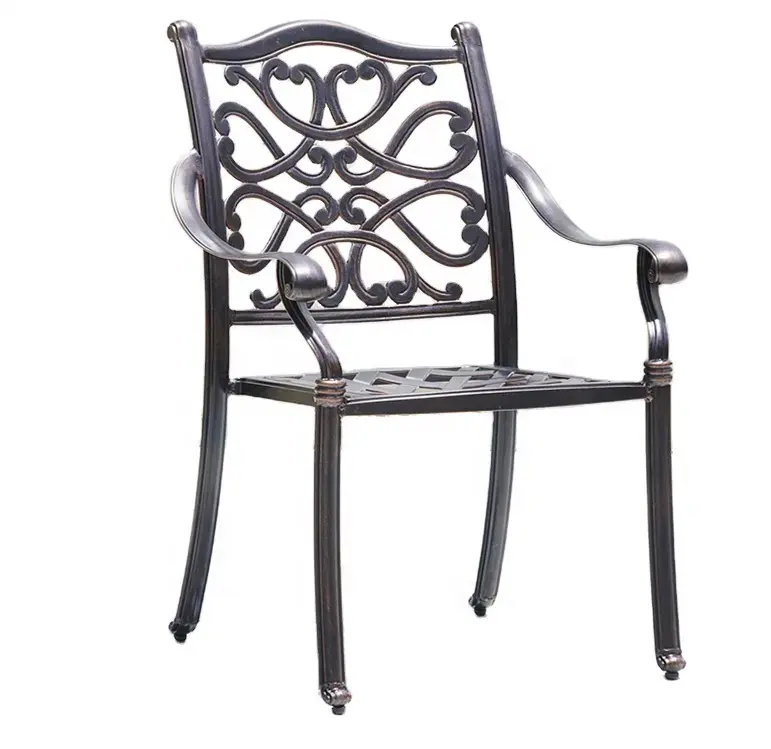 MANDELA yeni tasarım veranda alüminyum mobilya çerçevesi yemek takımları bahçe sandalyeleri