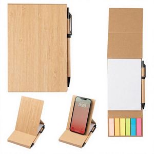 Bloc de Notas Promocional de Bambú con Logotipo Personalizado al por Mayor, con Soporte para Teléfono, Regalo Promocional, Artículos de Papelería para Oficina, Regreso a Clases - Product Image 4
