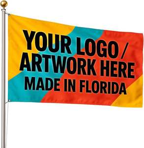 Bandera Promocional Personalizada de Poliéster 3x5 pies con Logotipo, Fabricante OEM ODM - Product Image 1