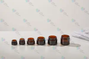 5g 10g 15g 20g 30g 50g Cosmetic Brown Amber Glass Cosmetic Jar For Eye Face Cream Skincare Moisturize Cream Glass Jar With Lid