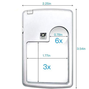 बच्चों के गहने विज्ञान पढ़ने के लिए लाल प्रीमियम कार्ड <span class=keywords><strong>6x</strong></span> <span class=keywords><strong>3x</strong></span> नेतृत्व वाले आवर्धक ग्लास - Product Image 5