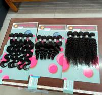 Bundles de cheveux brésiliens avec fermeture pas cher ensemble paquet cheveux avec 4x4 T fermeture à lacet en gros 5 Bundles Pack Extensions de cheveux humains