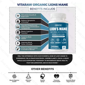 Oem nootropic bổ sung sư tử của bờm nấm viên nang chiết xuất Vegan viên nang nhãn hiệu riêng Bộ nhớ não hỗ trợ sư tử bờm - Product Image 5