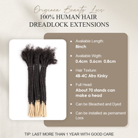 Estensioni Dreadlock all'Uncinetto in Capelli Umani Remy 100% di Lusso, Afro Kinky Locs 1B 27 30 613 Borgogna Multicolore