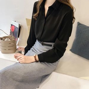 เสื้อเชิ้ตสีขาวใหม่สำหรับฤดูใบไม้ผลิ ไซส์ใหญ่พิเศษ <span class=keywords><strong>4XL</strong></span> เสื้อทรงหลวมสบายๆ แฟชั่นผู้หญิง แขนยาว ติดกระดุม เสื้อสตรีทแวร์ - Product Image 4