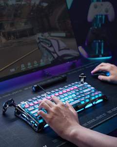 GravaStar Mercury V75 Pro Hall Effect Magnetic Switch Wired Gaming Keyboard 8000Hz Sample Rate, Dual Zone RGBKeyboard - Product Image 3