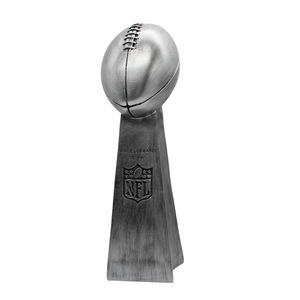 جوائز كريستالية لامعة مخصصة، كأس رجبي مطلي بالذهب، جائزة معدنية، جوائز راتنجية للرياضة مع صندوق هدايا - Product Image 1