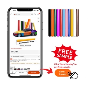 1.52 X 17m Matte Metal Light Lake Blue Chrome Vinyl Car Wrapped in Airless Foam Matte Satin Blue Vinyl Protective Film - Product Image 6