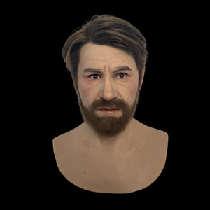 Masque facial réaliste personnalisable en silicone <span class=keywords><strong>pour</strong></span> <span class=keywords><strong>maquillage</strong></span> de fête, style Hollywood, avec cheveux et barbe, <span class=keywords><strong>pour</strong></span> événements spéciaux - Product Image 5