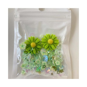Tranches de fleurs vertes en polymère, paillettes mélangées, fleurs de <span class=keywords><strong>marguerite</strong></span>, accessoires de remplissage pour slime DIY - Product Image 2