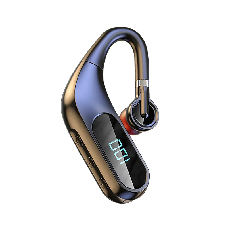 アマゾントップ販売片面Bluetoothイヤフックイヤフォン防水ノイズキャンセリングイヤホンヘッドフォンヘッドセットイヤフックV5.0