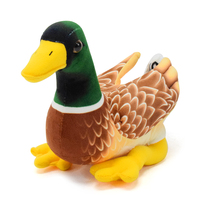 Peluche Canard Vert Réaliste en Coton PP Doux, Jouet en Peluche Rembourré, Cadeau Idéal