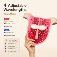 Appareil de beauté facial 3D, masque de beauté portable pour le traitement de l'acné du visage, appareil de beauté pour le rajeunissement de la peau du visage, batterie 2-4 heures