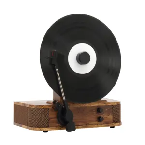 OEM Tourne-disque vertical Tocadisco Vinyle Bois Bluetooth USB SD Tourne-disque LP