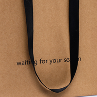 Sacs en carton recyclé marron personnalisés avec logo imprimé, poignées Flexiloop, pour emballage de bijoux, vêtements et chaussures – Vente en gros