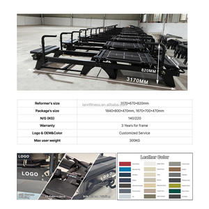 เครื่องพิลาทิสแบบรีฟอร์เมอร์ รุ่นเมจฟอร์เมอร์ คุณภาพสูง ทนทาน สีดำ ทำจากอะลูมิเนียม สำหรับสตูดิโอพิลาทิส เป็นมิตรกับสิ่งแวดล้อม ปรับได้อเนกประสงค์ สำหรับบริหารกล้ามเนื้อแกนกลาง - Product Image 5