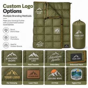 Couverture de camping matelassée multifonctionnelle, tapis de pique-nique imperméable, couverture de voyage, sac de rangement Ripstop - Product Image 2