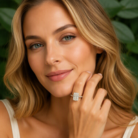 de bagues de fiançailles en Moissanite 2ct coupe poire S925 bagues en Moissanite en argent Sterling bijoux bague Moissanite