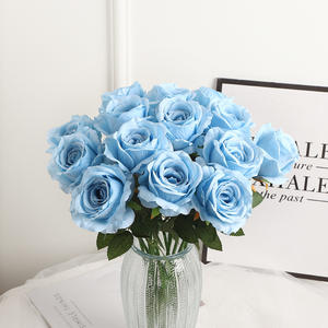 Ramo de Rosas Artificiales de Seda Rosa Claro para Decoración de Bodas, Material para Manualidades, Venta al por Mayor - Product Image 2