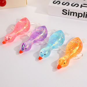 Jouet Squishy rose à paillettes avec ailes et queue transparentes pour soulager le stress, jeu anti-stress, unisexe, âge 8 à 13 ans, matière plastique - Product Image 6