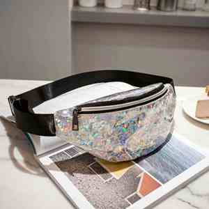 Custom Printing Bling Holographic Fanny Pack Outdoor Sport Girls Women <b>Sequins</b> Bum Belt Bag Laser Glitter Waist Bag - Product Image 3