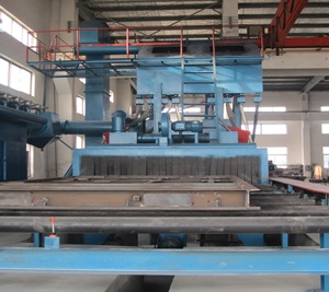 Línea de Granallado y Pintura de Placas de Acero, Equipo de Granallado con Rodillos Motorizados Controlados por PLC - Product Image 4