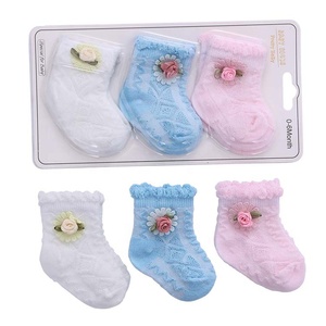Chaussettes courtes tricotées douces pour bébés et tout-petits, style mode, pour filles, été, avec logo personnalisé, décontractées, vente en gros - Product Image 1