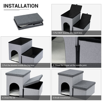 Lit pliable de luxe moderne et personnalisé pour petits animaux Mobilier d'intérieur pour chat et chien Cages pour animaux Maisons
