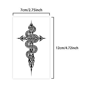 <span class=keywords><strong>Tatuaje</strong></span> temporal de <span class=keywords><strong>serpiente</strong></span> y Cruz, diseño de animales, <span class=keywords><strong>tatuaje</strong></span> semipermanente a prueba de agua, dura 2 semanas, <span class=keywords><strong>tatuaje</strong></span> de hierbas para <span class=keywords><strong>brazo</strong></span> - Product Image 5