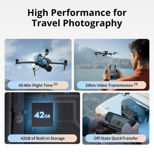 Kit de drone Air 3S avec télécommande RC-N3, configuration légère pour la pratique des relevés et la capture vidéo panoramique - Product Image 3