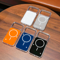 Coque de téléphone rigide transparente magnétique de luxe multicolore en acrylique IMD antichoc avec accessoires de charge sans fil pour iPhone 17 Pro Max 18