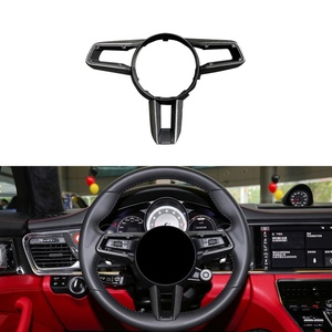 Accessoire de garniture de volant en fibre de carbone, accessoires de voiture pour Panamera Cayenne Macan 992 911 971 - Product Image 1