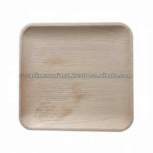 Palm leaf rectangular flat serving tray - Product Image 1