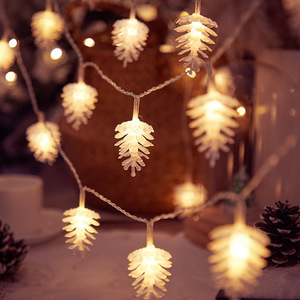 Christmas Pinecone String Lights Multicolor <b>Battery</b> <b>Operated</b> Decorative Lighting For Holiday Party Indoor Outdoor Decoration - Product Image 4