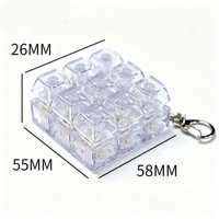 Nouveauté 2026 : Porte-clés carré en acrylique LED durable avec logo personnalisé, jouet anti-stress et breloque de sac
