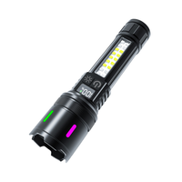 Lampe torche LED rechargeable Wason, nouvelle, multifonction, super lumineuse, haute luminosité, puissante, avec lumière d'avertissement latérale